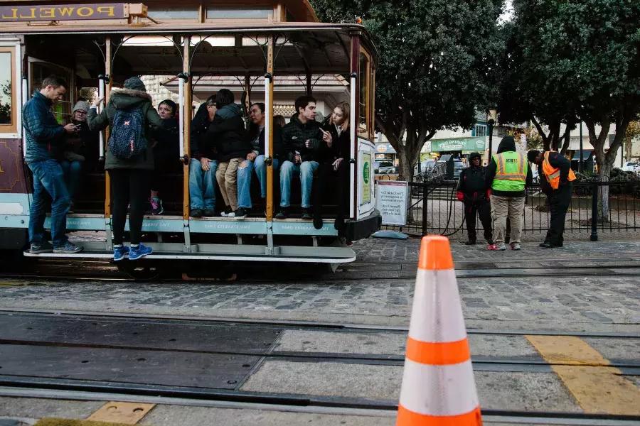 Cable car riders