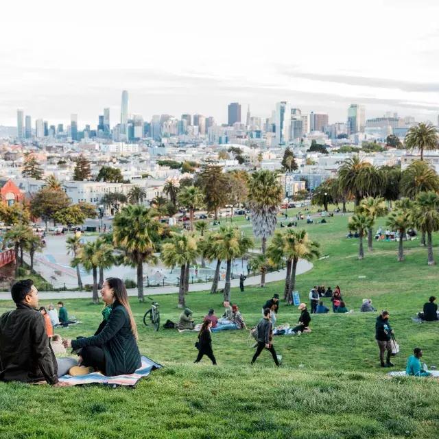 Piquenique no Dolores Park no Mission District