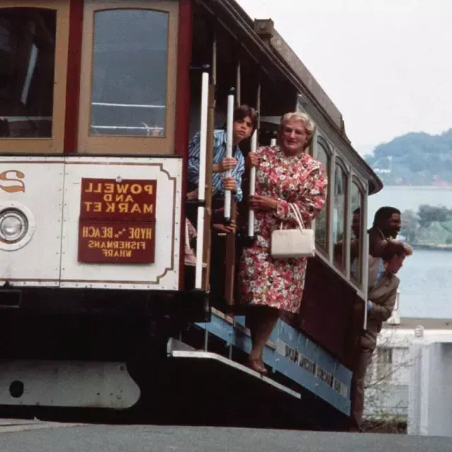 Cena da Sra. Doubtfire quando eles estavam no teleférico